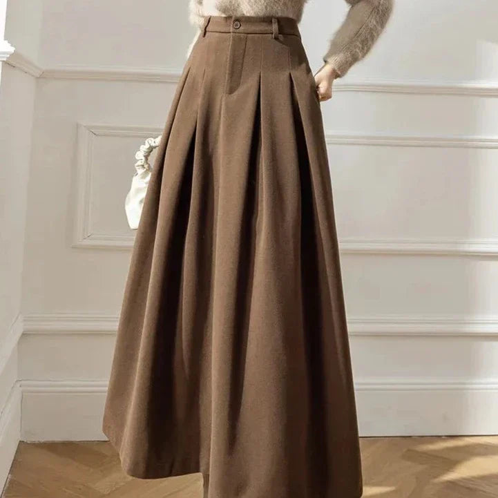 Damen-Wollrock, klassisches Design, hochwertig-3