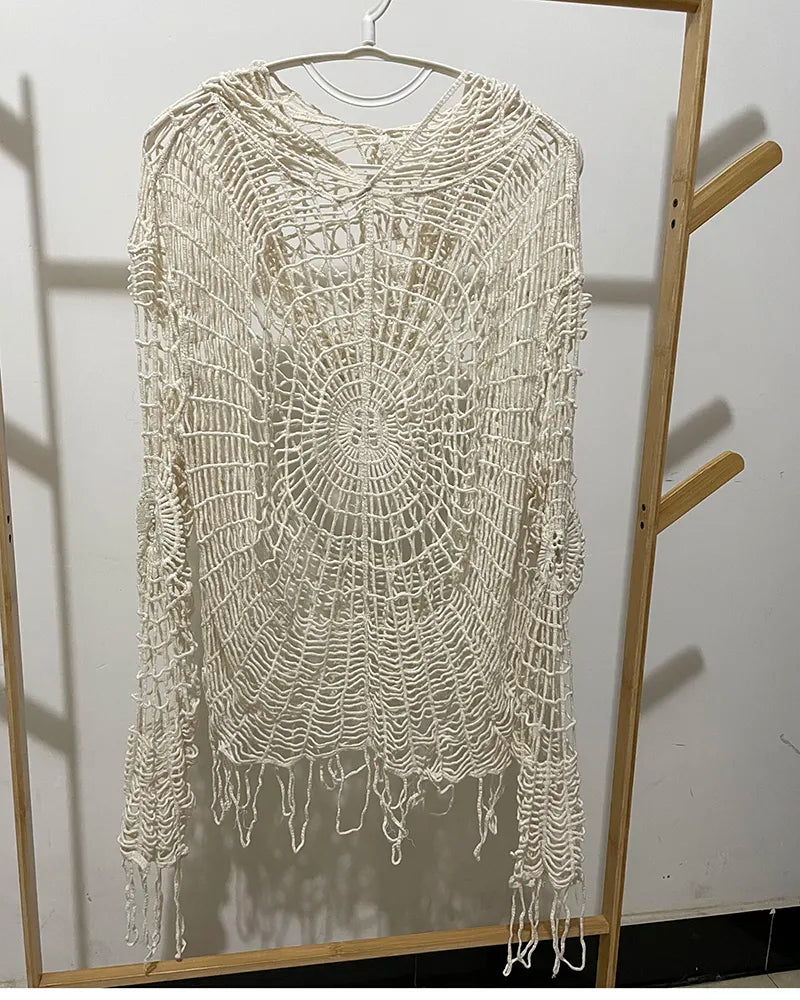 Damen-Pullover mit Kapuze, lässige Passform, Polyester-5