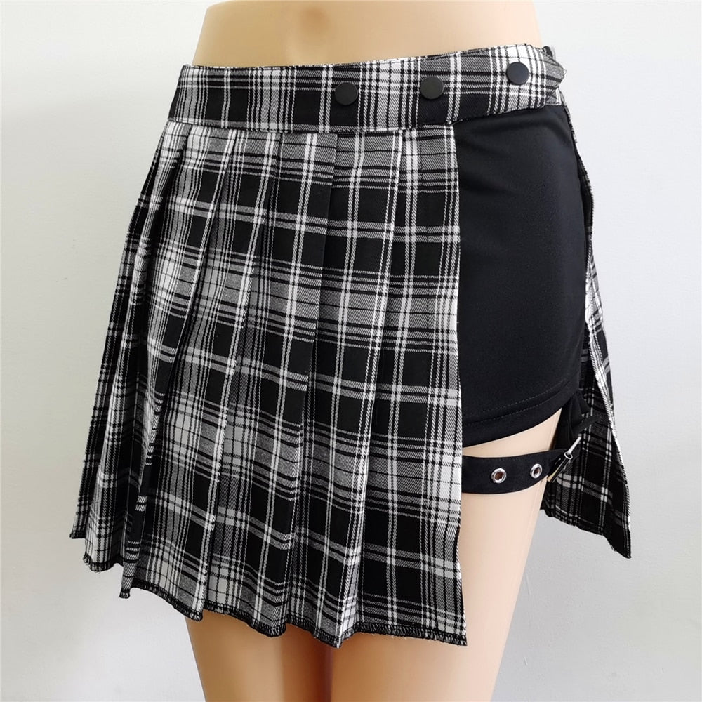 Variant image for Damen-Rock Schmale Passform Patchwork Polyester-2