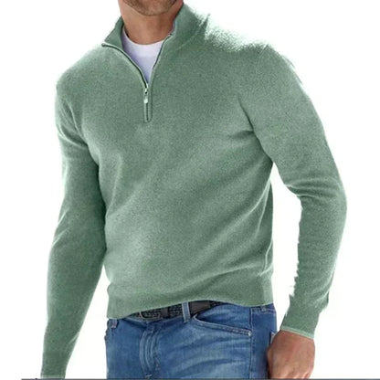 Herren-Pullover, mit Reißverschluss, Strick, Material Elegantes, Komfort-5