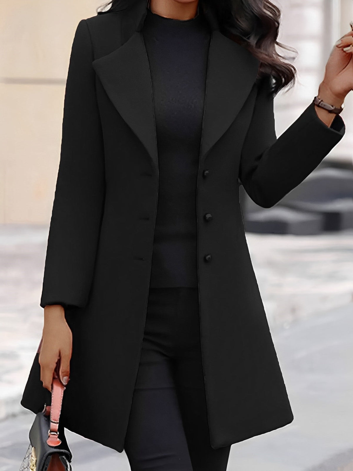 Damen-Blazer, schmale Passform, Polyester-1