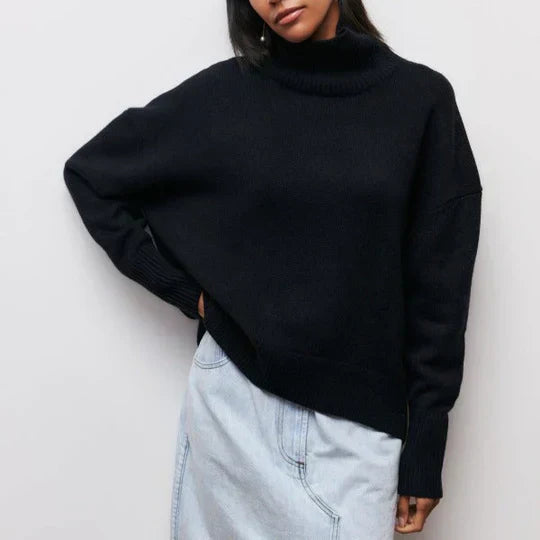 Variant image for Damen-Strickpullover, Rollkragen, lockere Passform-22