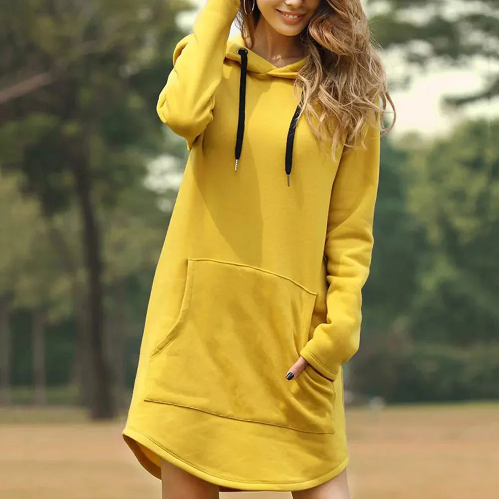 Damen-Kleid, Hoodie, weich, Fleece, Design 6
