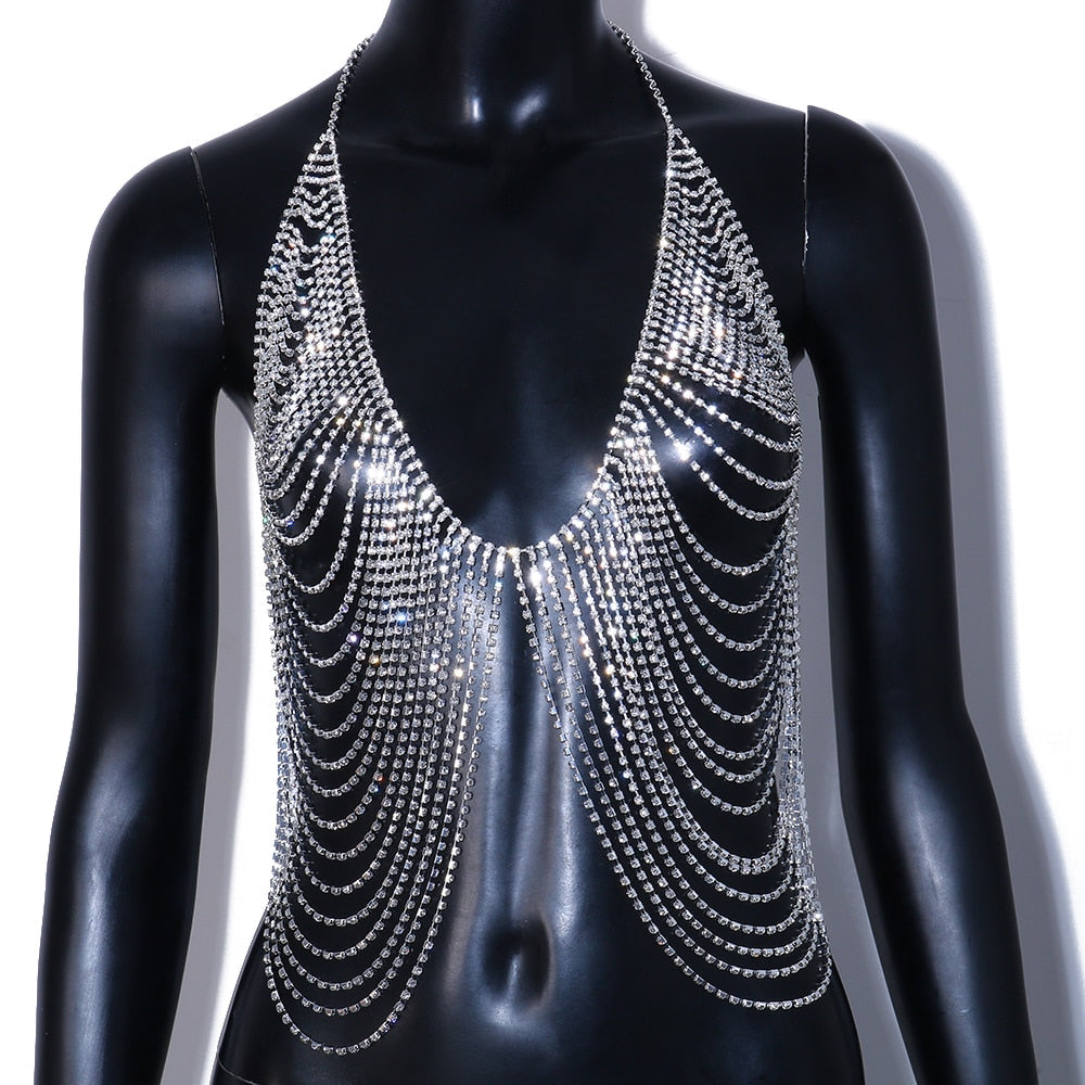 Damen-Körperschmuck, elegant, Kupfer, mit Strass-6