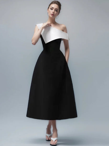 Damen-Midikleid, A-Linie, Baumwollmischung-1