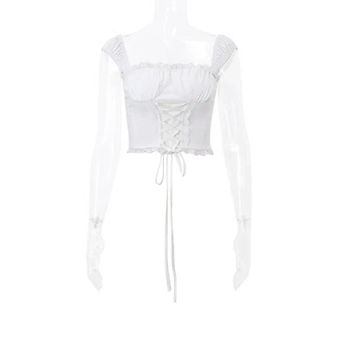 Damen Korsage Top Verspielt Polyester-1