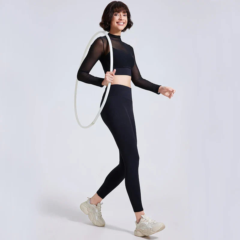 Variant image for Damen-Leggings-Set, Dehnbares Nylon, Elegante Hoche Taille-17