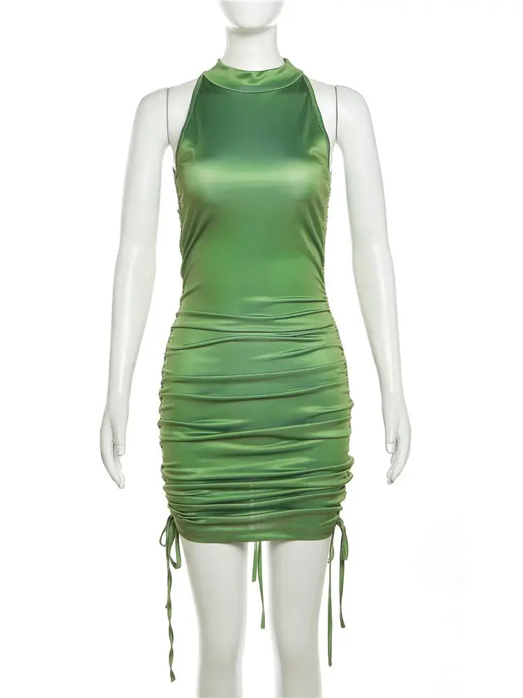 Damen-Minikleid, eng anliegend, Polyester, Spandex-5