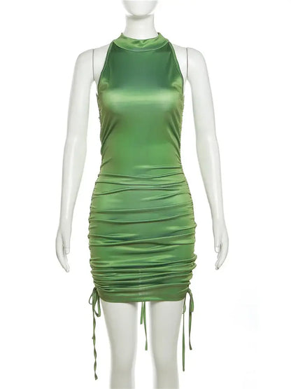 Damen-Minikleid, eng anliegend, Polyester, Spandex-5