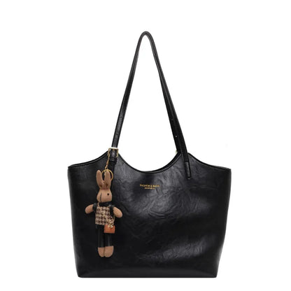 Damen-Handtasche, elegantes Design, Leder, geräumig-4