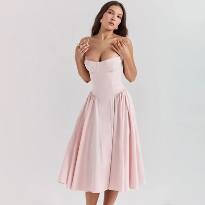 Variant image for Damen-Midikleid, eckiger Ausschnitt, Polyester, Spandex-13