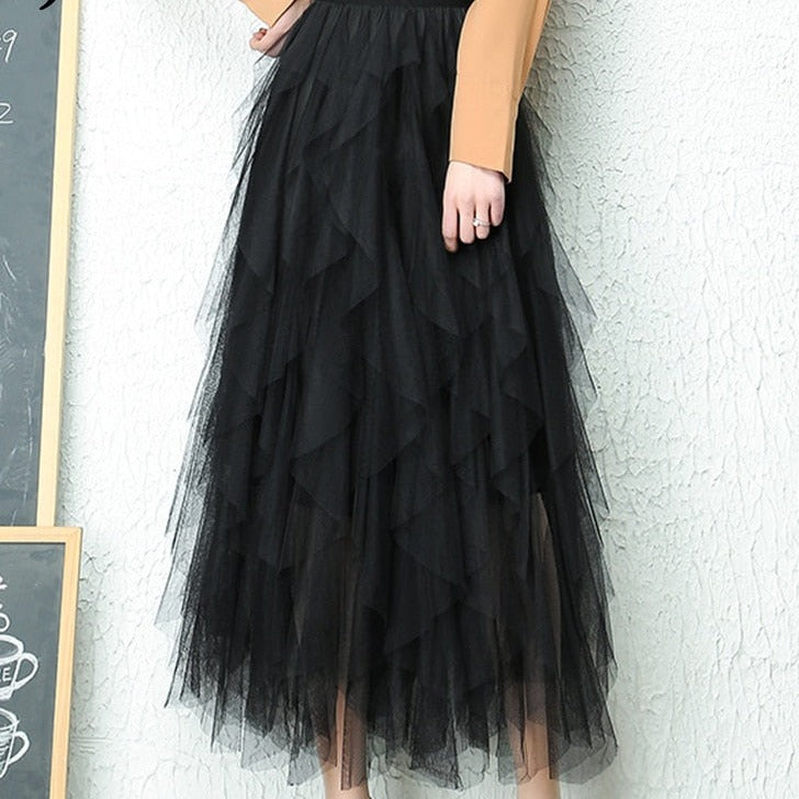 Variant image for Damen-High-Waist-Faltenhose Polyester-Mischung-1