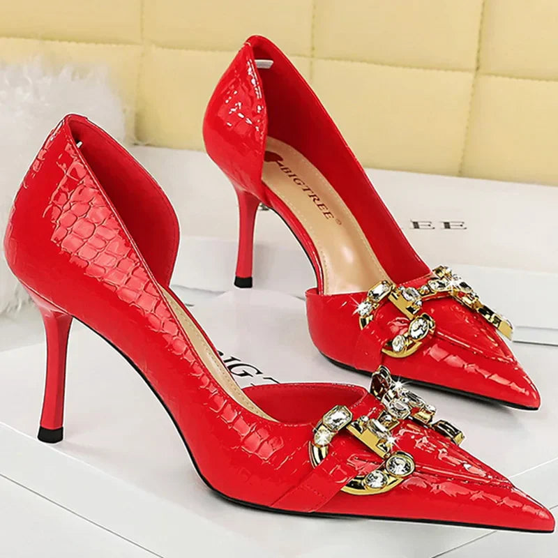 Damen-Pumps, klassisches Design, PU-Material-2