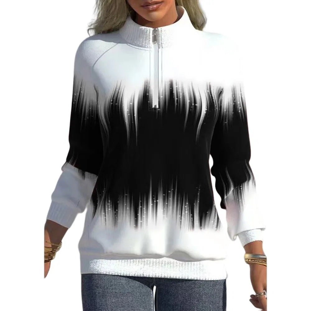 Variantenbild für Langer Damen-Hoodie, lässiger Stil, 100% Baumwolle-1