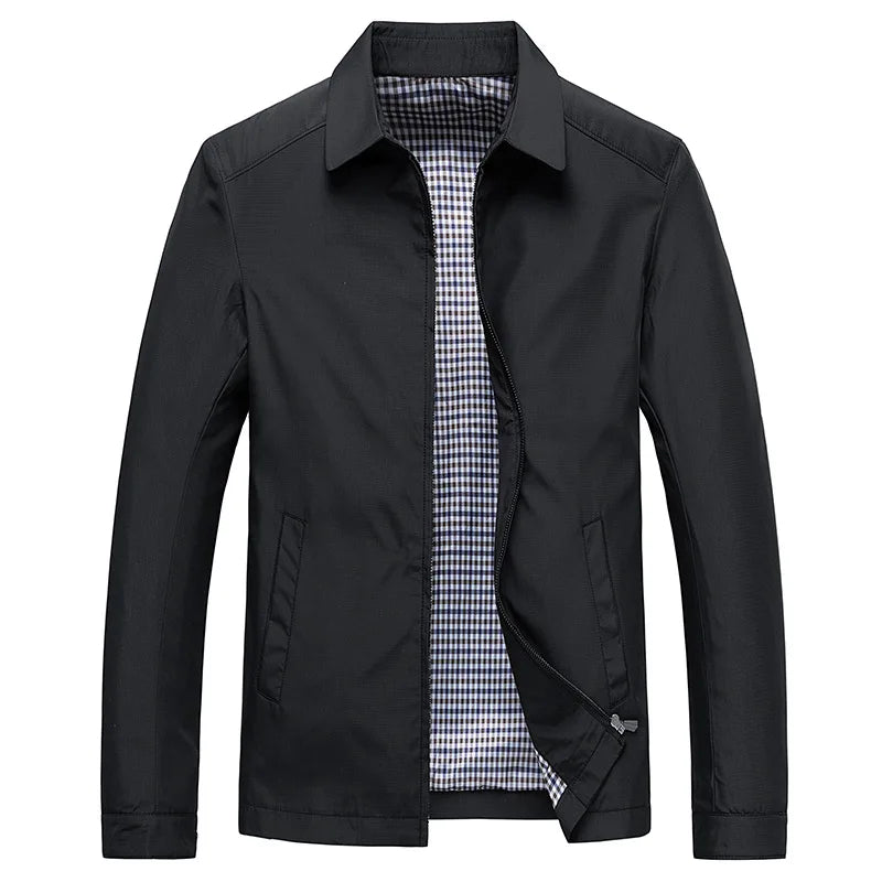 Variant image for Herrenjacke, klassischer Stil, leichter Stoff, für Herbst- und Frühlingssaison-1