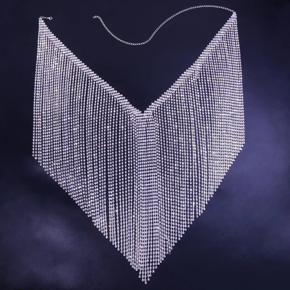 Damen-Körperschmuck, Strass, Fransen, Kupfer 5