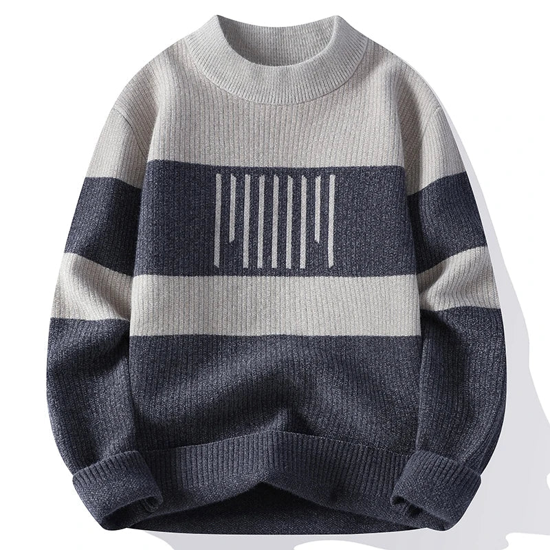 Variantenbild für gestrickten Damenpullover, gestreift, mit Rundhalsausschnitt, 100% Acryl-11