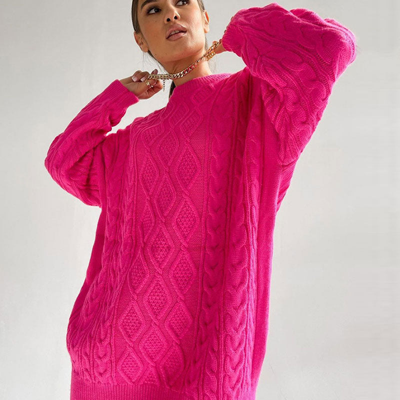 Damen-Strickpullover, oversized, weich, für Herbst und Winteroutfits-4
