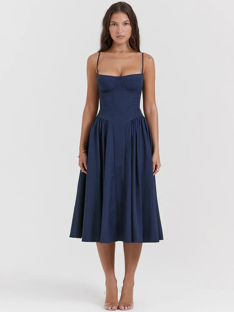 Schöne Damenkleider, voluminös, Rock, taillierte Silhouette, Polyester-1