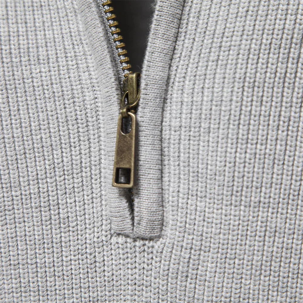 Damen-Pullover, aktiver halber Reißverschluss, Baumwoll-Lycra 4