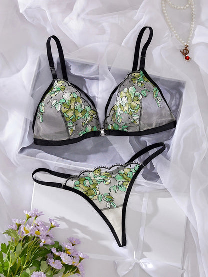 Damen-Unterwäsche-Set, mit verstellbaren Trägern aus Polyester - schicke Damen-Unterwäsche-2
