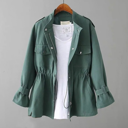 Damen-Trenchcoat, elegant, Baumwolle, Polyester 3