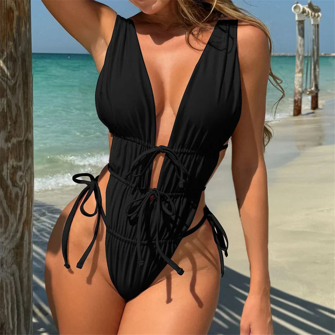 Damen-Monokini, elegant, Polyester, Spandex 6