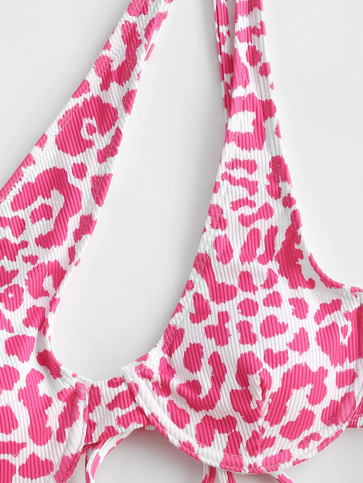 Damen Knöchellanges Kleid Leopardenmuster Polyester-3