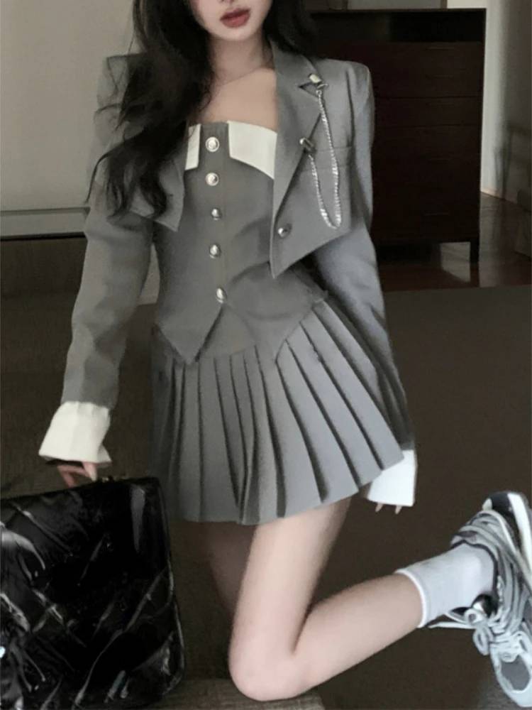 Damen A-Linien Rock-Set Elegantes Polyester-2