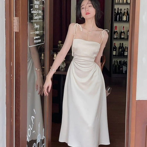 Maxikleid Damen Satin Elegant für Party und Hochzeit-1