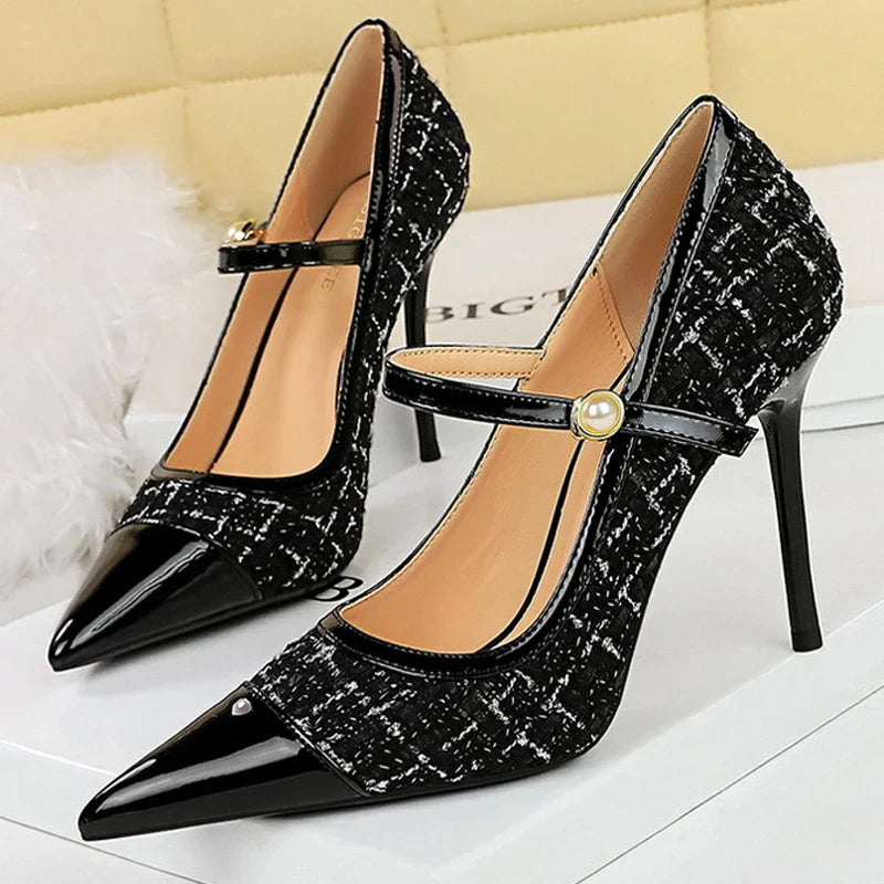 Damen Schuhe Stiletto Elegant PU-Material Hoher Absatz-4
