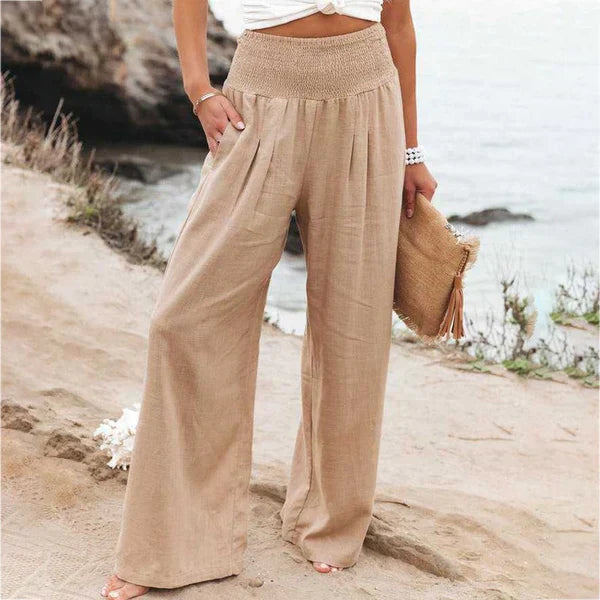 Damen-Hose, weiter Schnitt, weiches Material, italienischer Stil-1