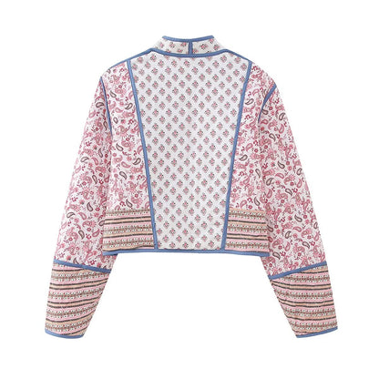 Damenjacke Blumenmuster Hochwertiges Material Jacken Damen-6