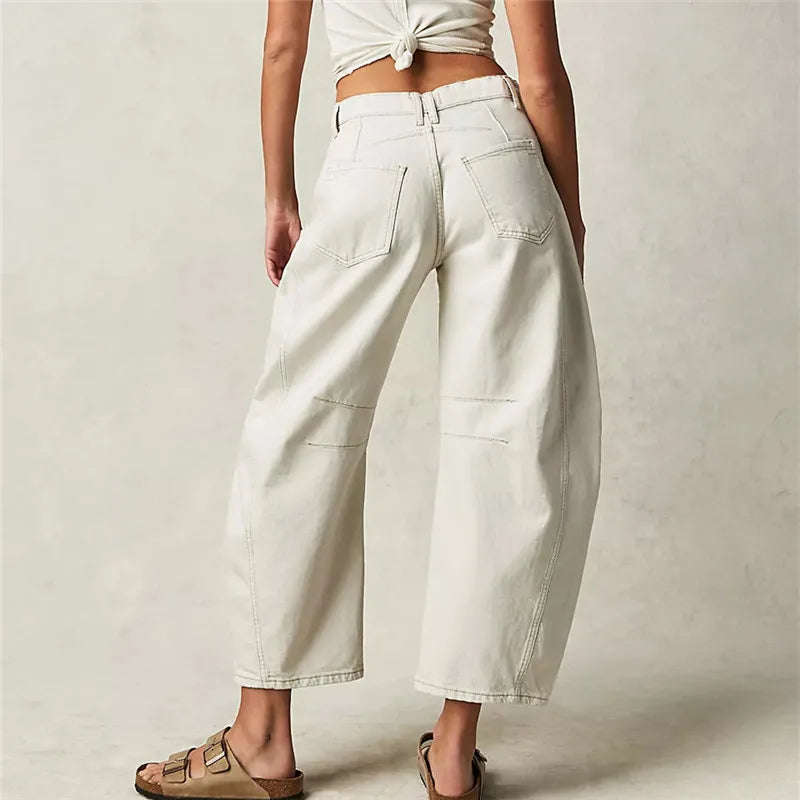 Damen Vintage Jeans Hohe Taille 98% Baumwolle 2% Elasthan-3