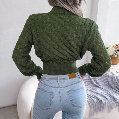 Damen-Cardigan, kurz, gestricktes Acryl-4