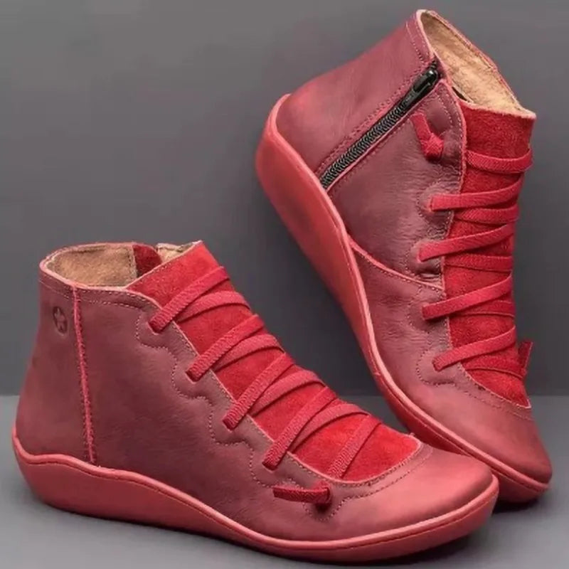 Damen Stiefeletten Moderner Stil PU-Leder-5