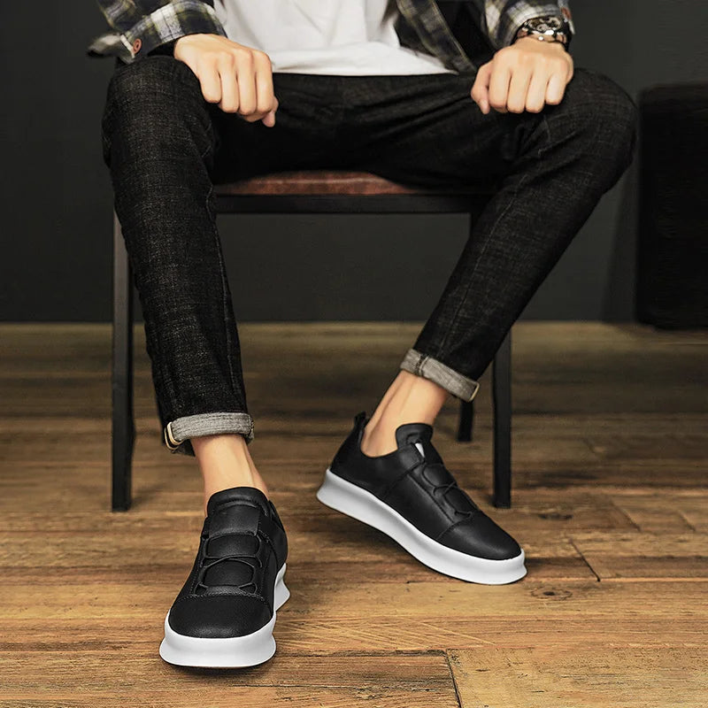 Herren-Sneakers, niedrig, modernes Leder-5