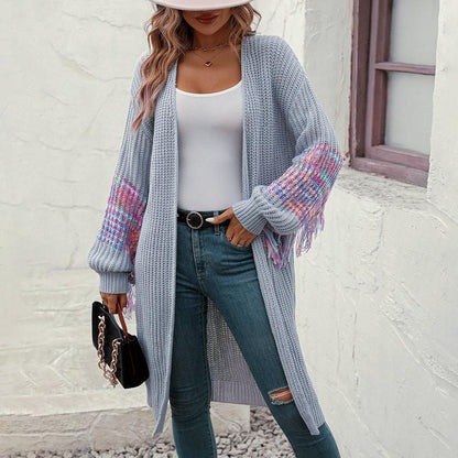 Damen-Boho-Weste, mit Fransen, weiches Material-2