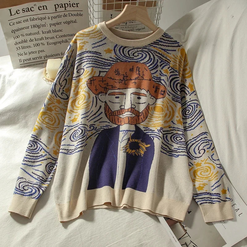 Damen-Pullover, cartoones Design, Polyester und Baumwolle-3