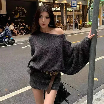 Damen-Strickpullover, mit Glockenärmel, weiches Acryl-3
