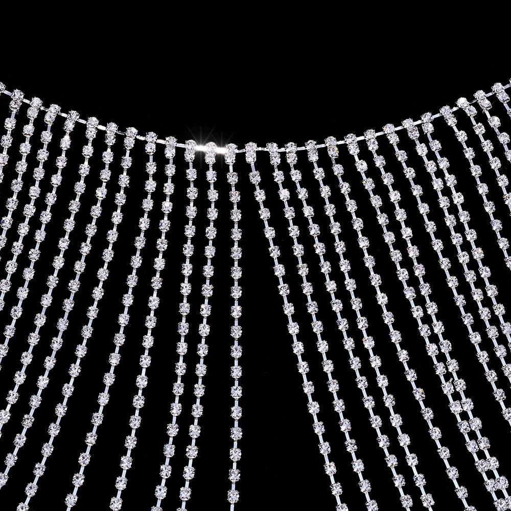 Damen-Körperschmuck, elegant, Kupfer, mit Strass-2
