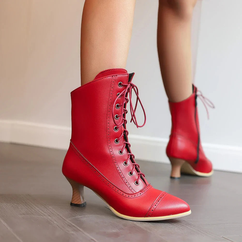 Damen-Midi-Stiefel, gekreuztes Design, PU, mit kurzen Plüsch, Futter-3