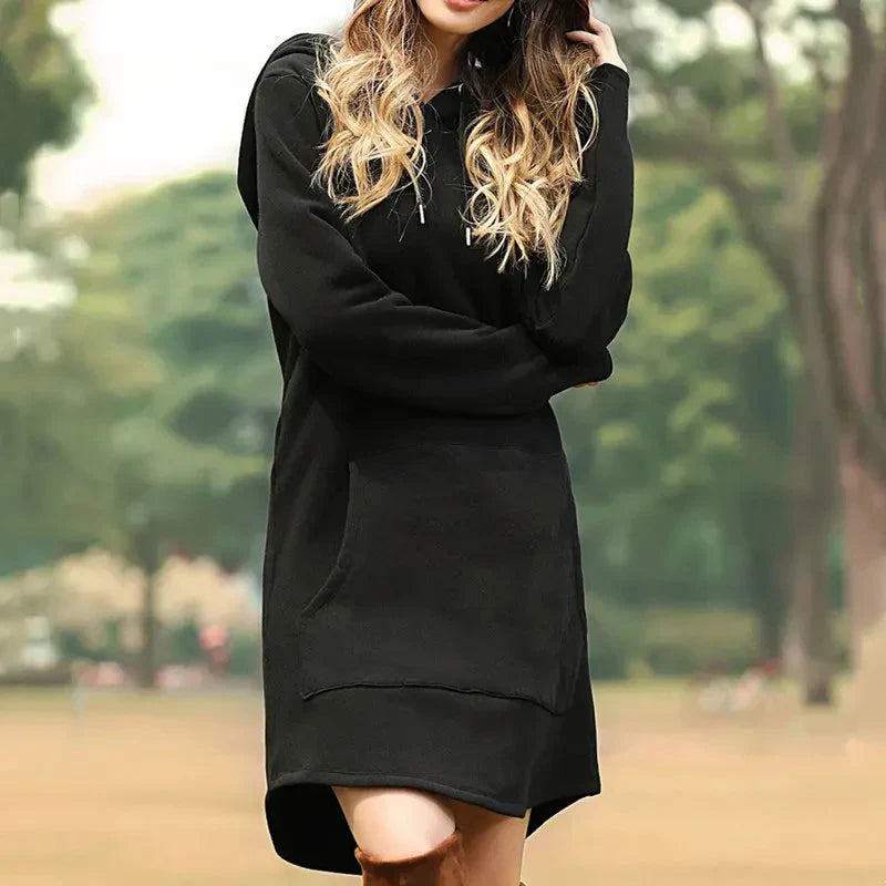 Damen-Kleid, Hoodie, weich, Fleece, Design 9