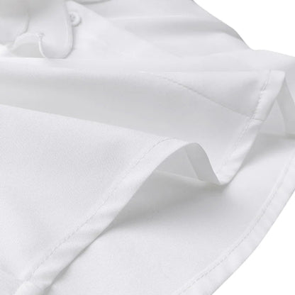 Weiße Damenbluse, klassische Passform, Polyester-Spandex-5