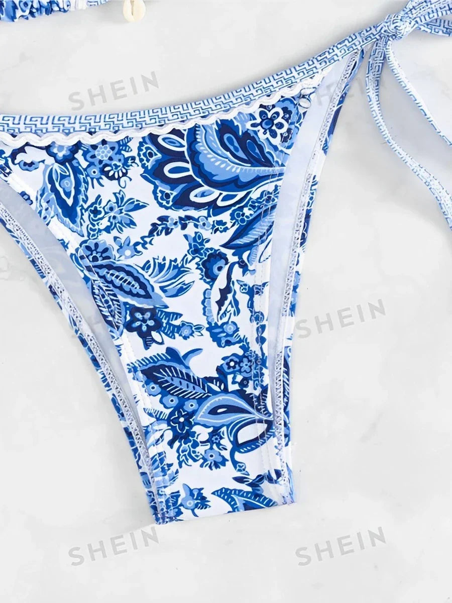 Damen-Bikini, zweiteilig, modernes Polyester-3