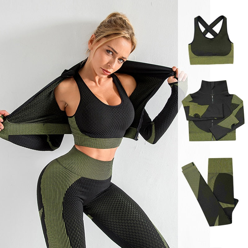 Damen-Sport-Set, Yoga, monochrom Nylon-2