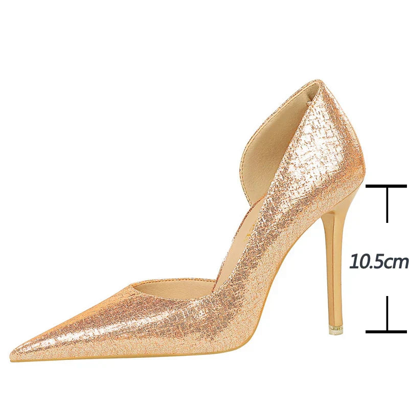 Damen-Stilettos, hoher Absatz, PU-2