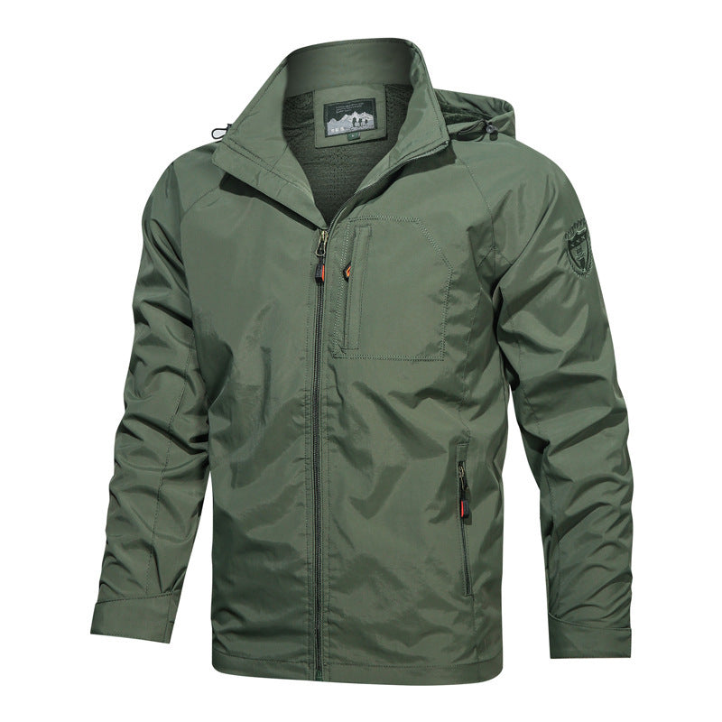 Herren-Ganzjahresjacke, wasser- und winddicht, Polyester-1