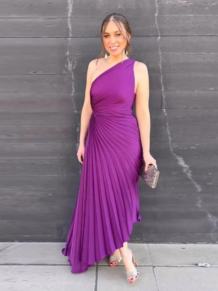 Maxikleid Damen Ärmellos Polyester Slim Fit Elegant-6