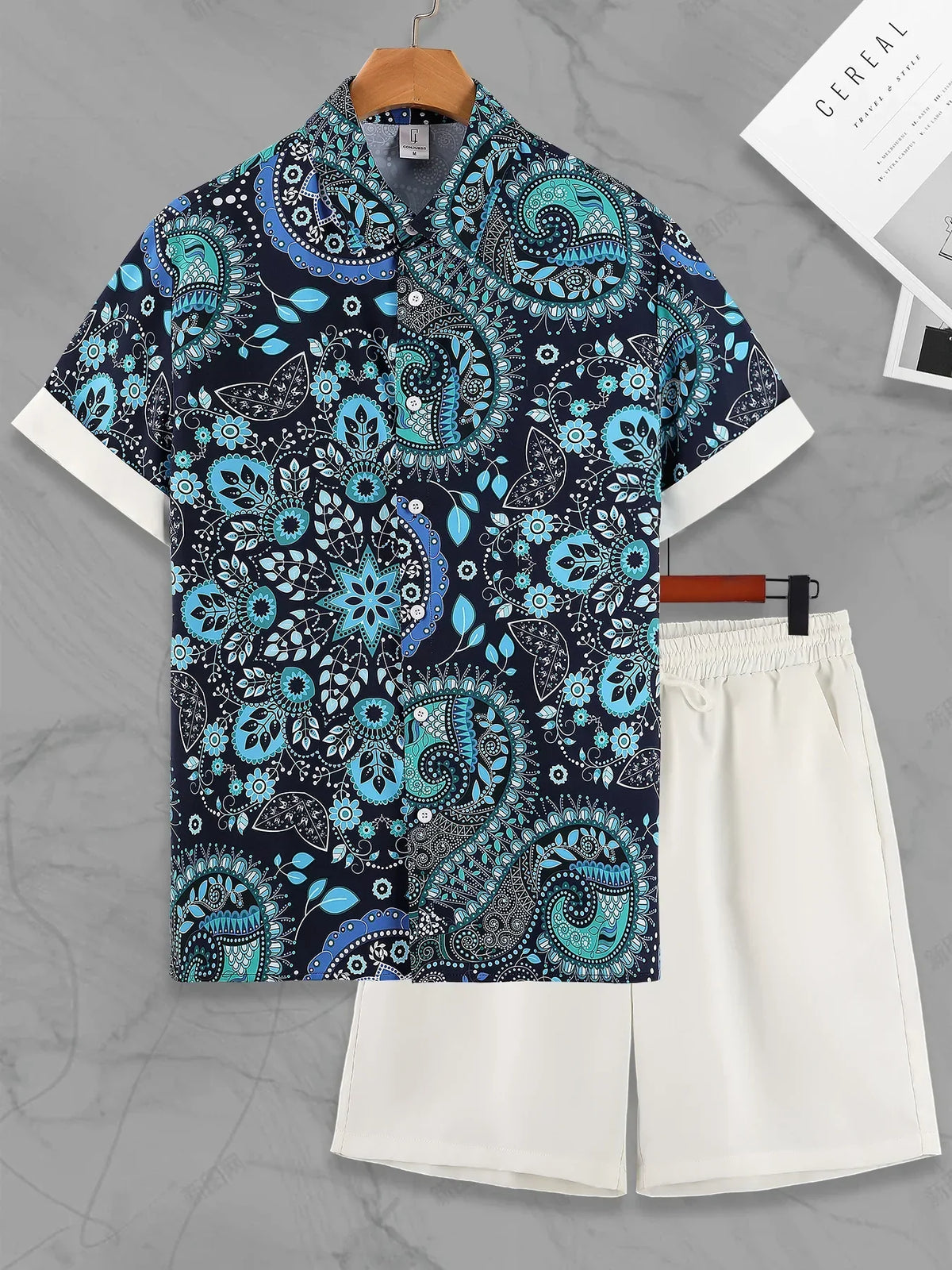 Variant image for Damen-Set, zweiteilig, Paisley-Muster, Polyester-7
